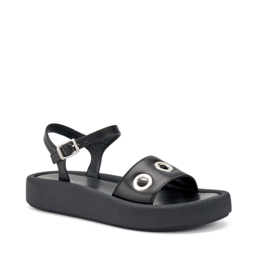 Leder-Sandalette mit Ösen - Frau Shoes | Official Online Shop