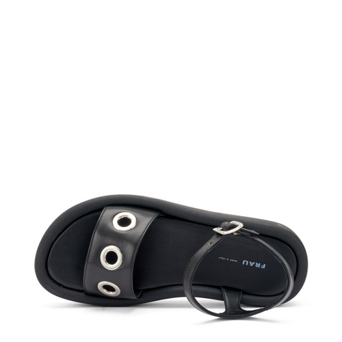 Leder-Sandalette mit Ösen - Frau Shoes | Official Online Shop