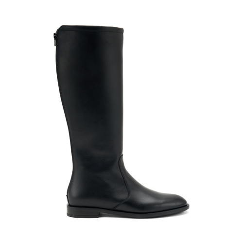 Leather knee high boots Col. Black Frau