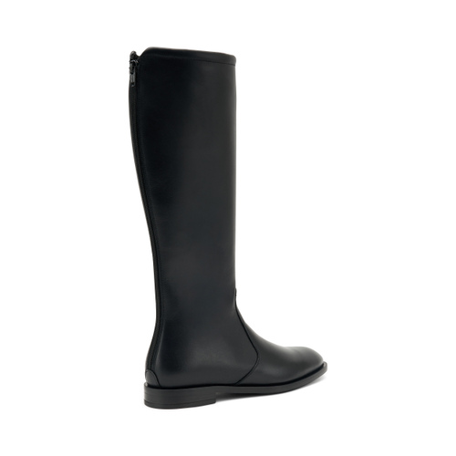 Leather knee high boots Col. Black Frau