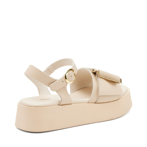 Leather platform sandals with accessory - Frau Shoes | Official Online Shop