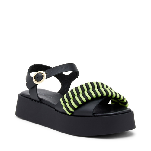 Sandalo platform in pelle con infilatura bicolore - Frau Shoes | Official Online Shop
