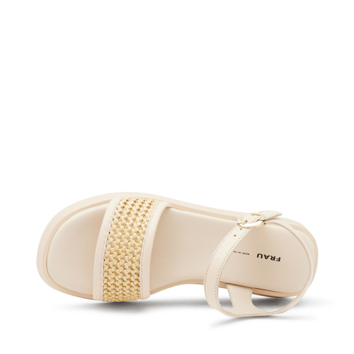 Strappy platform sandals with raffia insert - Frau Shoes | Official Online Shop