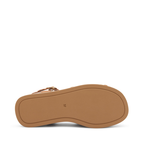 Crossover platform sandals with raffia inserts - Frau Shoes | Official Online Shop