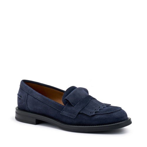 Mokassin aus Veloursleder mit Fransen - Frau Shoes | Official Online Shop