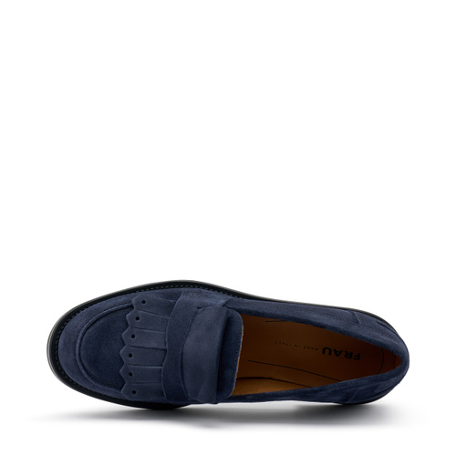 Mokassin aus Veloursleder mit Fransen - Frau Shoes | Official Online Shop