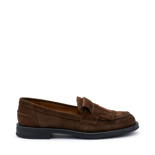 Mocassino scamosciato marrone discount