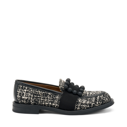 Tweed loafers with accessory - Frau Shoes | Official Online Shop