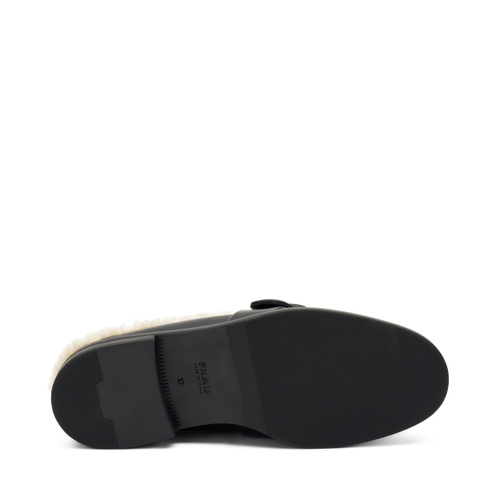 Leather mules with shearling lining - Frau Shoes | Official Online Shop