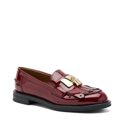 Patent leather loafers with padlock - Frau Shoes | Official Online Shop