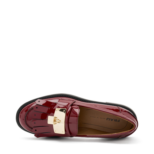 Patent leather loafers with padlock - Frau Shoes | Official Online Shop
