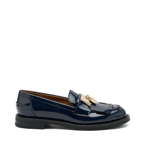 Patent leather loafers with padlock - Frau Shoes | Official Online Shop