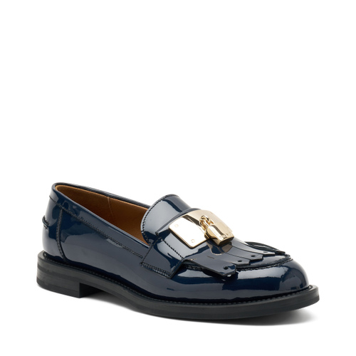 Patent leather loafers with padlock - Frau Shoes | Official Online Shop