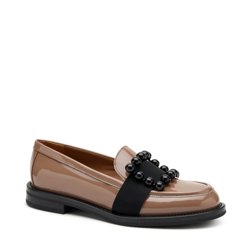 Glossy patent leather loafers with accessory - Frau Shoes | Official Online Shop