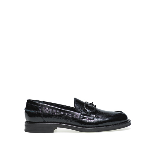 Patent leather loafers with tonal clasp - Frau Shoes | Official Online Shop
