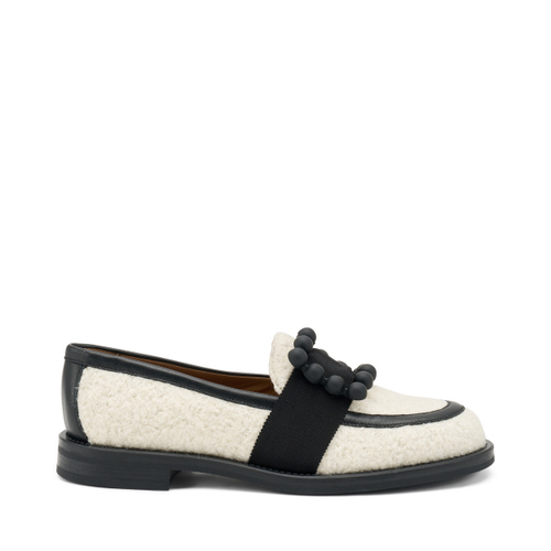 Bouclé loafers with accessory - Frau Shoes | Official Online Shop