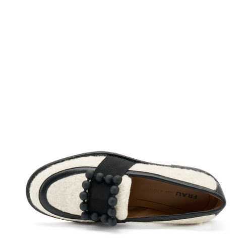 Bouclé loafers with accessory - Frau Shoes | Official Online Shop