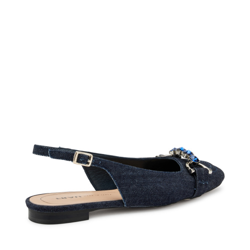 Slingback in denim con morsetto gioiello - Frau Shoes | Official Online Shop