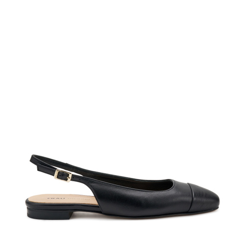 Slingback aus Leder mit halbquadratischer Zehenpartie - Frau Shoes | Official Online Shop