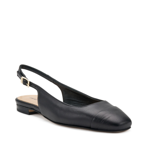 Slingback aus Leder mit halbquadratischer Zehenpartie - Frau Shoes | Official Online Shop