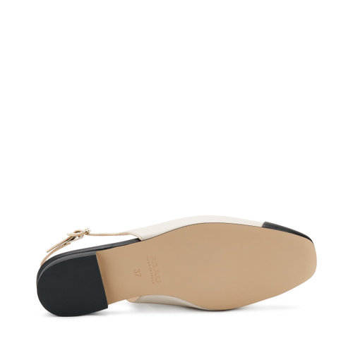 Square-toed leather slingbacks - Frau Shoes | Official Online Shop