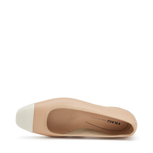 Ballerina in pelle con puntina a contrasto - Frau Shoes | Official Online Shop