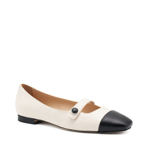 Two-tone leather Mary Jane ballet flats - Frau Shoes | Official Online Shop