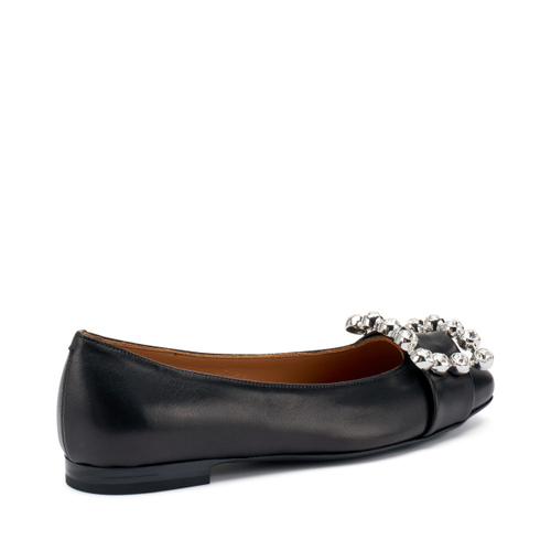 Leather ballet flats with accessory - Frau Shoes | Official Online Shop