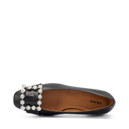 Leather ballet flats with accessory - Frau Shoes | Official Online Shop