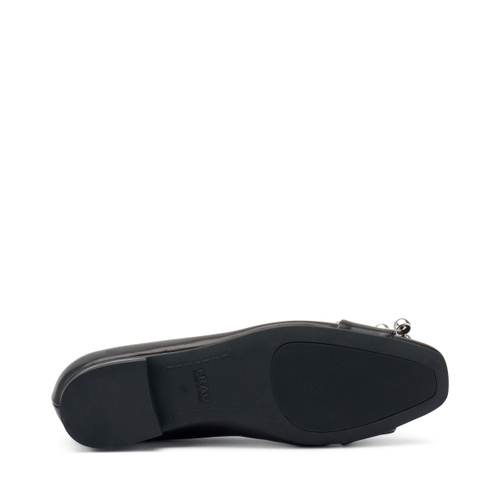 Leather ballet flats with accessory - Frau Shoes | Official Online Shop