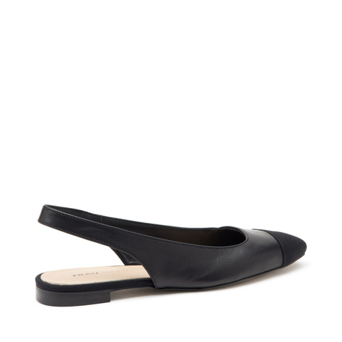Slingback in pelle con inserto in tessuto - Frau Shoes | Official Online Shop
