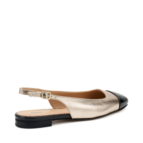 Slingback in pelle laminata con punta semiquadra - Frau Shoes | Official Online Shop