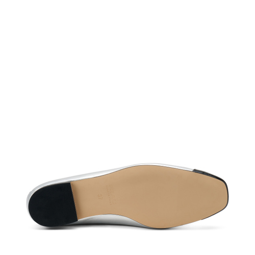 Foiled leather ballet flats with contrasting toe - Frau Shoes | Official Online Shop