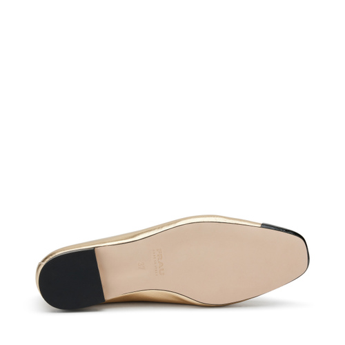 Foiled leather ballet flats with contrasting toe - Frau Shoes | Official Online Shop