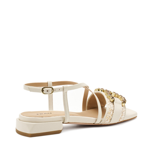 Bouclé-Sandale mit Schmuckapplikation - Frau Shoes | Official Online Shop