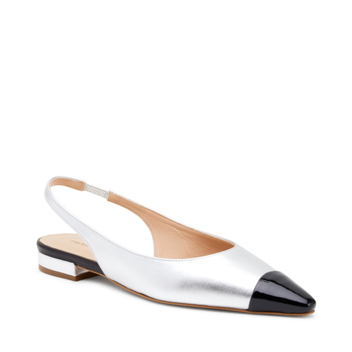 Slingback a punta bicolore in pelle laminata - Frau Shoes | Official Online Shop