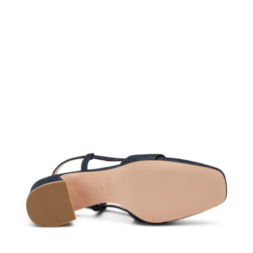 Slingback aus Denim mit Absatz und Schmuckdetail - Frau Shoes | Official Online Shop