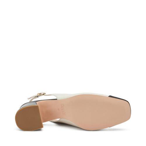 Slingback mit Absatz aus zweifarbigem Leder - Frau Shoes | Official Online Shop