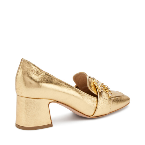 Bejewelled foiled leather pumps - Frau Shoes | Official Online Shop
