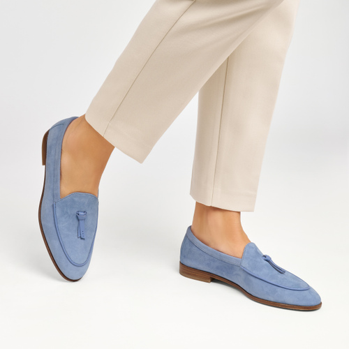 Suede loafers with bow tie - Frau Shoes | Official Online Shop
