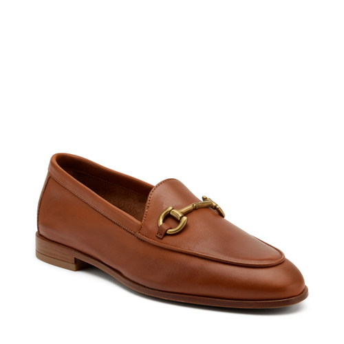 Eleganter Mokassin aus Leder mit Spange - Frau Shoes | Official Online Shop