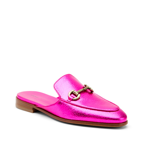 Foiled leather mules with clasp detail - Frau Shoes | Official Online Shop
