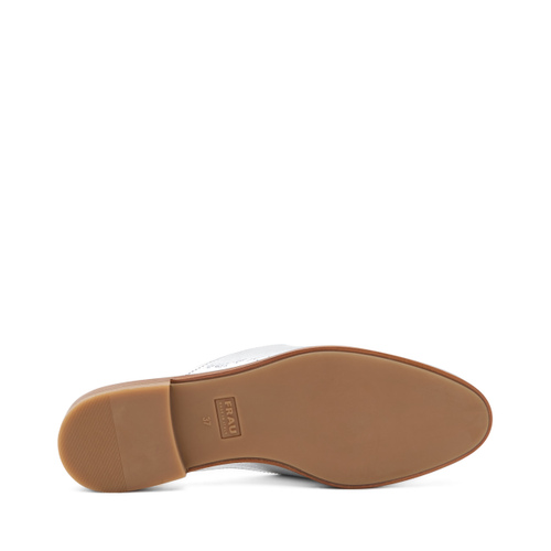 Foiled leather mules with clasp detail - Frau Shoes | Official Online Shop