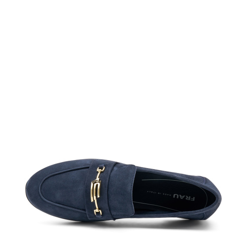 Mocassino in pelle scamosciata con brand logo - Frau Shoes | Official Online Shop