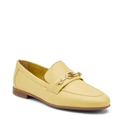 Leather loafers with brand logo - Frau Shoes | Official Online Shop