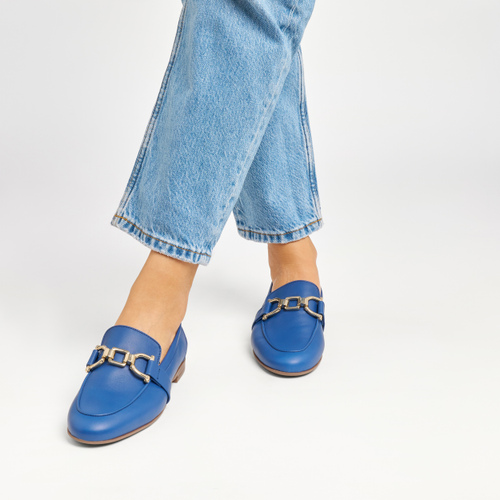Mokassin aus Leder mit eleganter Spange - Frau Shoes | Official Online Shop