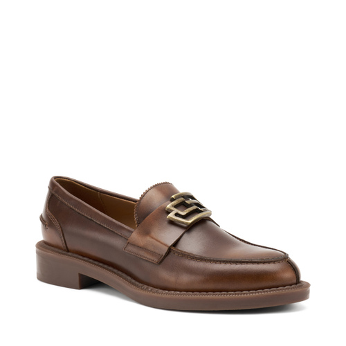 Leather loafers with accessory - Frau Shoes | Official Online Shop