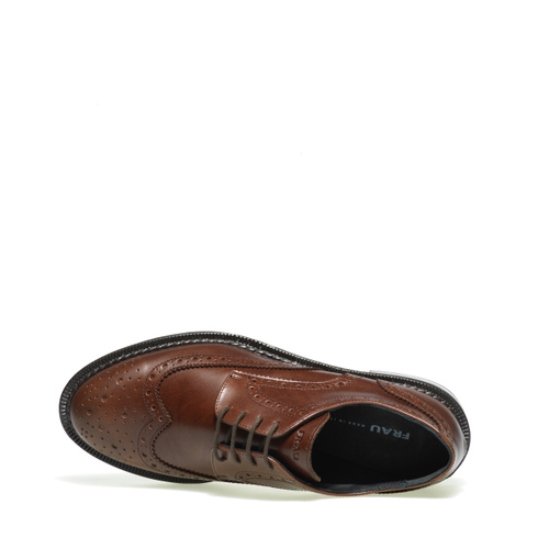 Colour-block Derby shoes with wing-tip detail - Frau Shoes | Official Online Shop
