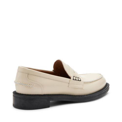 Semi-glossy leather varsity-style loafers - Frau Shoes | Official Online Shop