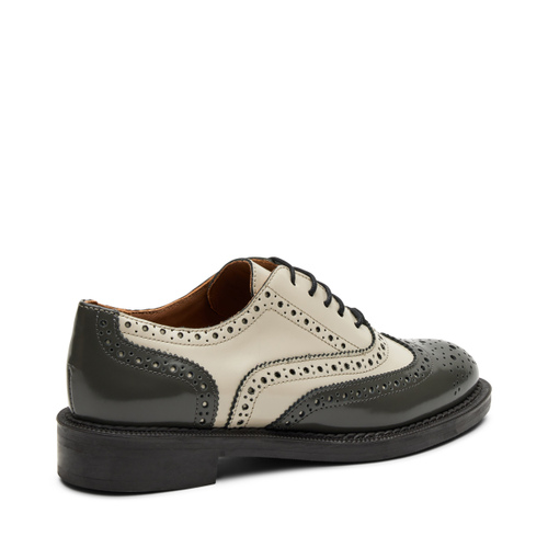 Brushed leather Oxfords  with wing-tip design - Frau Shoes | Official Online Shop